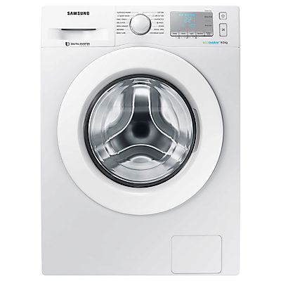 Samsung WW90J5456MA ecobubble™ Freestanding Washing Machine, 9kg Load, A+++ Energy Rating, 1400rpm Spin, White Samsung WW90J5456MA ecobubble™ Freestanding Washing Machine, 9kg Load, A+++ Energy Rating, 1400rpm Spin, White